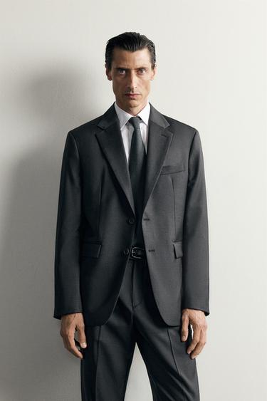 100% WOOL SUIT BLAZER — Anthracite Gray 2