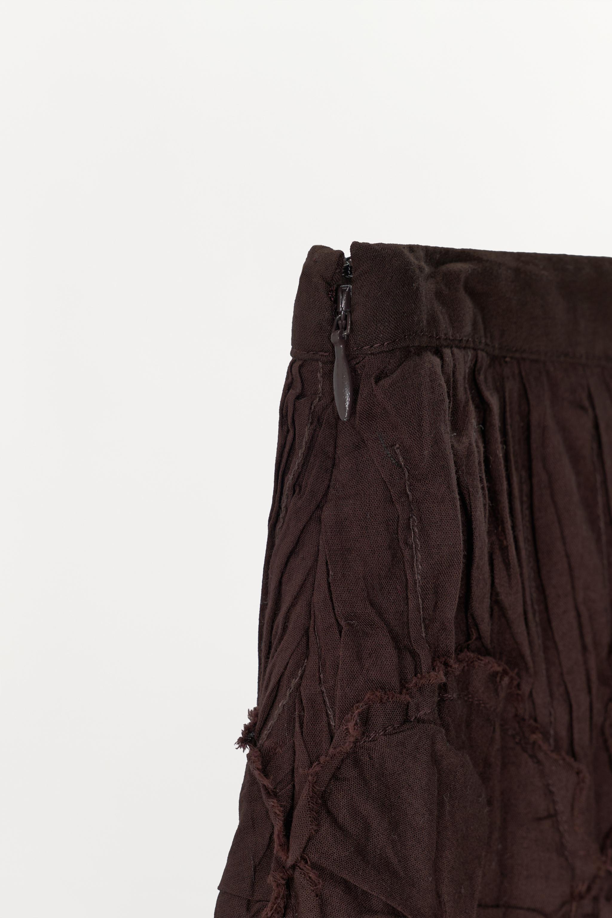 PLEATED CROCHET BLOOMER PANTS