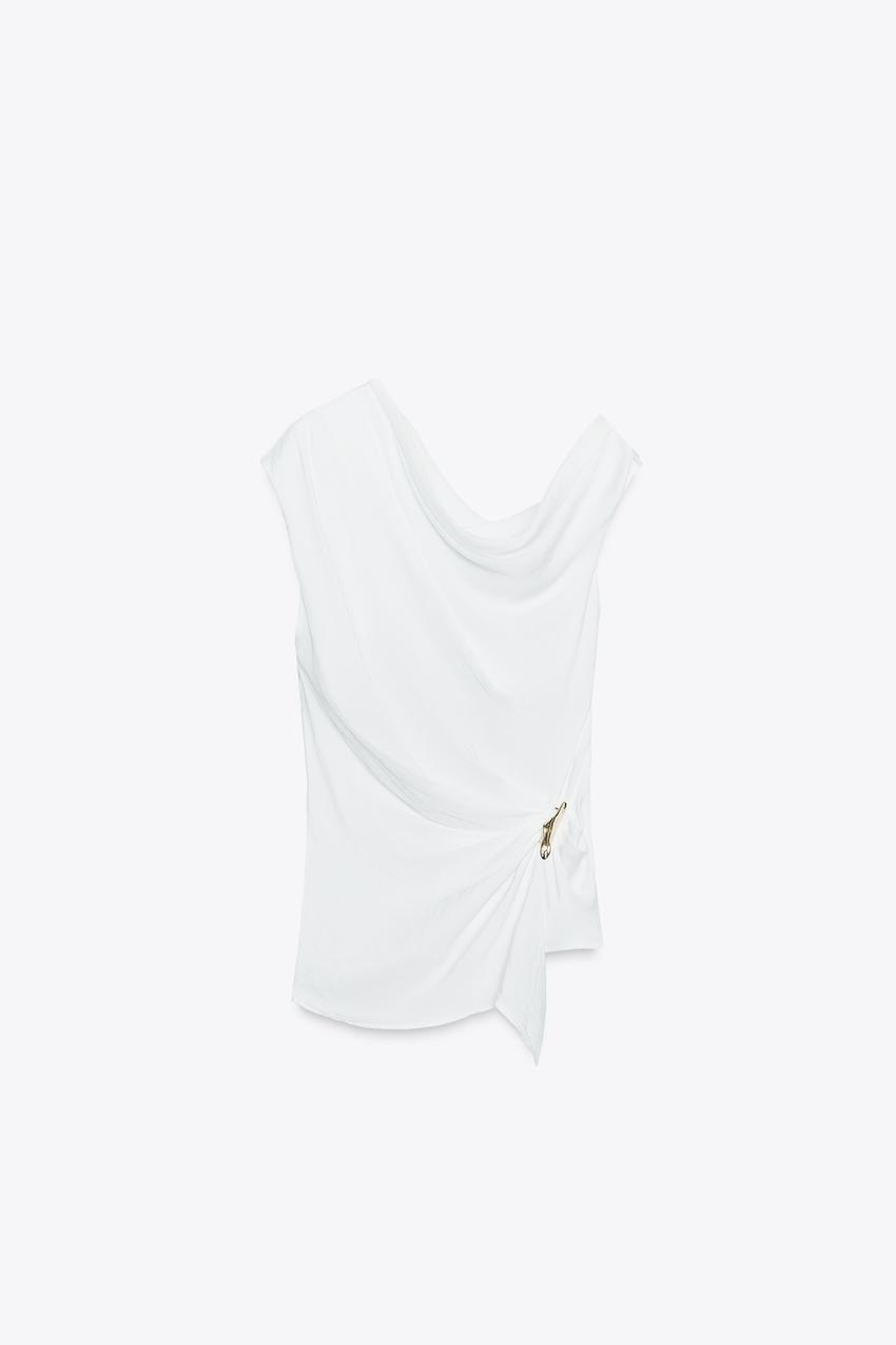 HARDWARE SATIN EFFECT TOP
