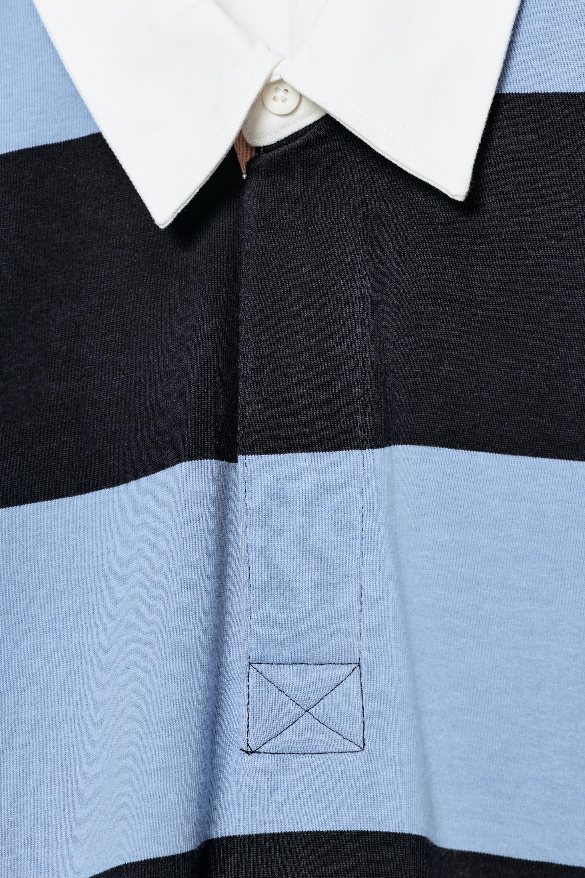 Zara KONTRAST YAKALI ÇİZGİLİ POLO T-SHIRT görsel 8