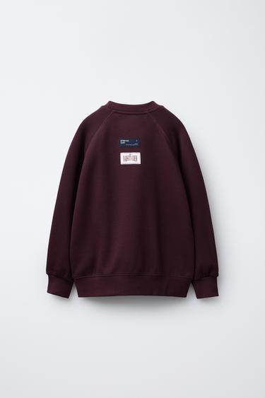 SWEAT À IMPRIMÉ NUMÉRO - Bordeaux de Zara - Image 1