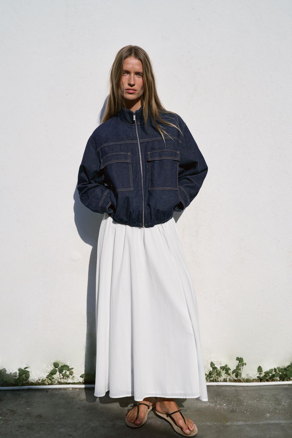 Z1975 HIGH-COLLAR DENIM BOMBER JACKET - image 2