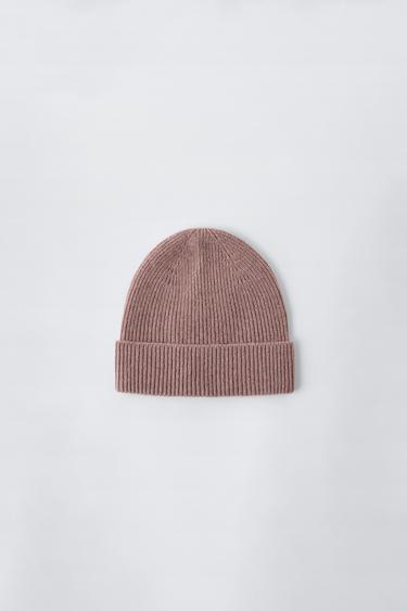GORRO 100% CAXEMIRA - Rosa-pálido da Zara