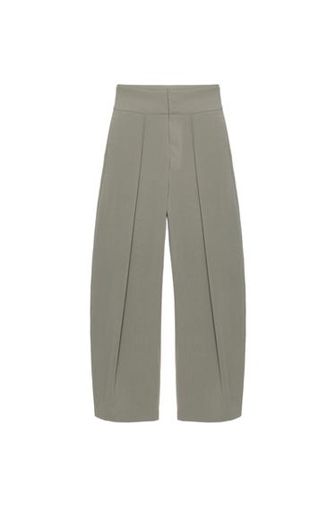 バルーンプリーツパンツグレーグリーンZaraのバルーンプリーツパンツ - グレーグリーン 