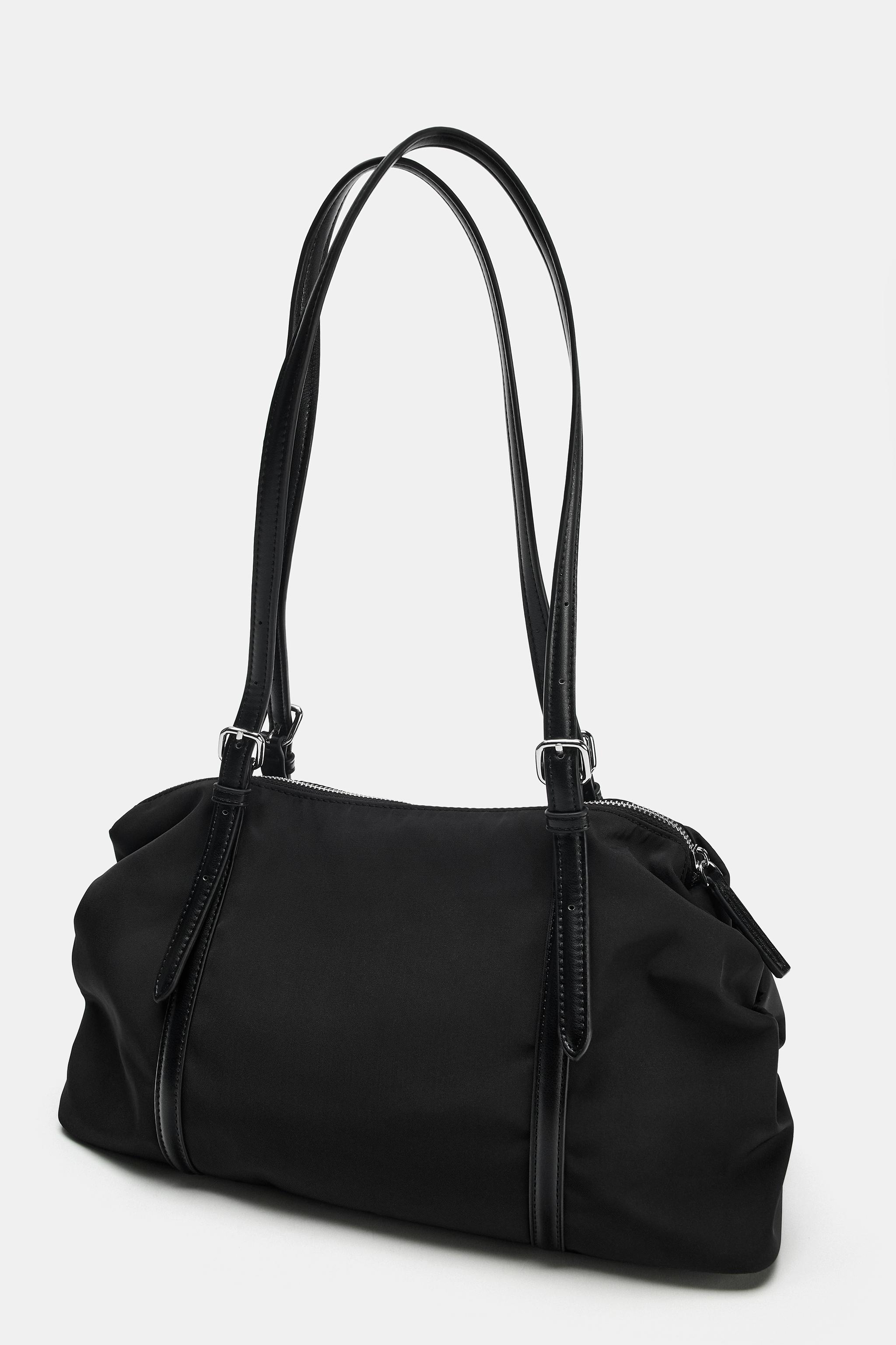 外ポケット付きショルダーバッグ - ブラック | ZARA Japan / 日本