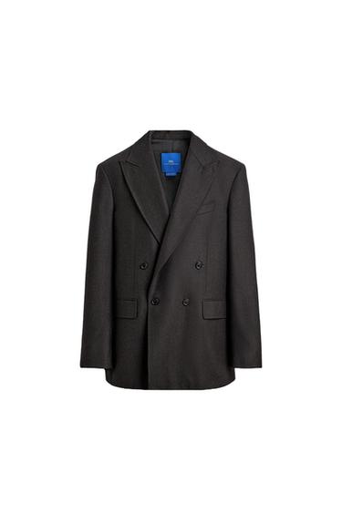 BLAZER CRUZADA TRAJE LANA AARON LEVINE X ZARA - Marrón de Zara