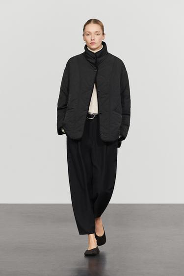 Zara Jacket with wavy stitching detail - Black - Image 0