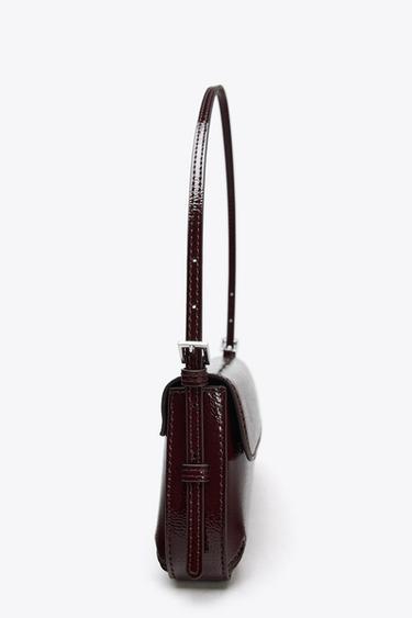 SAC PORTÉ ÉPAULE RABAT - Bordeaux de Zara - Image 4