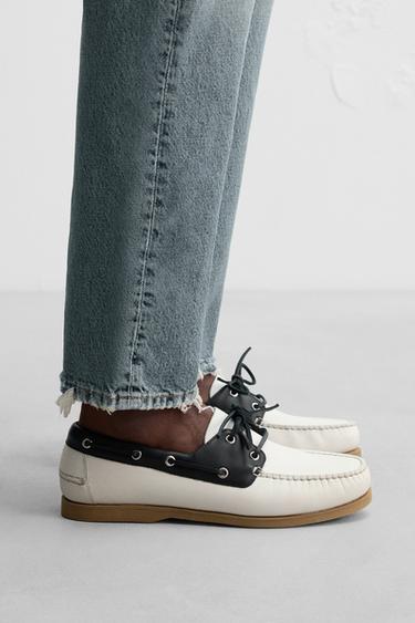 LIMITED EDITION LEATHER DECK SHOES - Multicoloured by Zara - Image 0