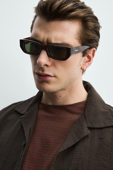 REGULAR FIT TEXTURED SHIRT - Brown by Zara - Image 4