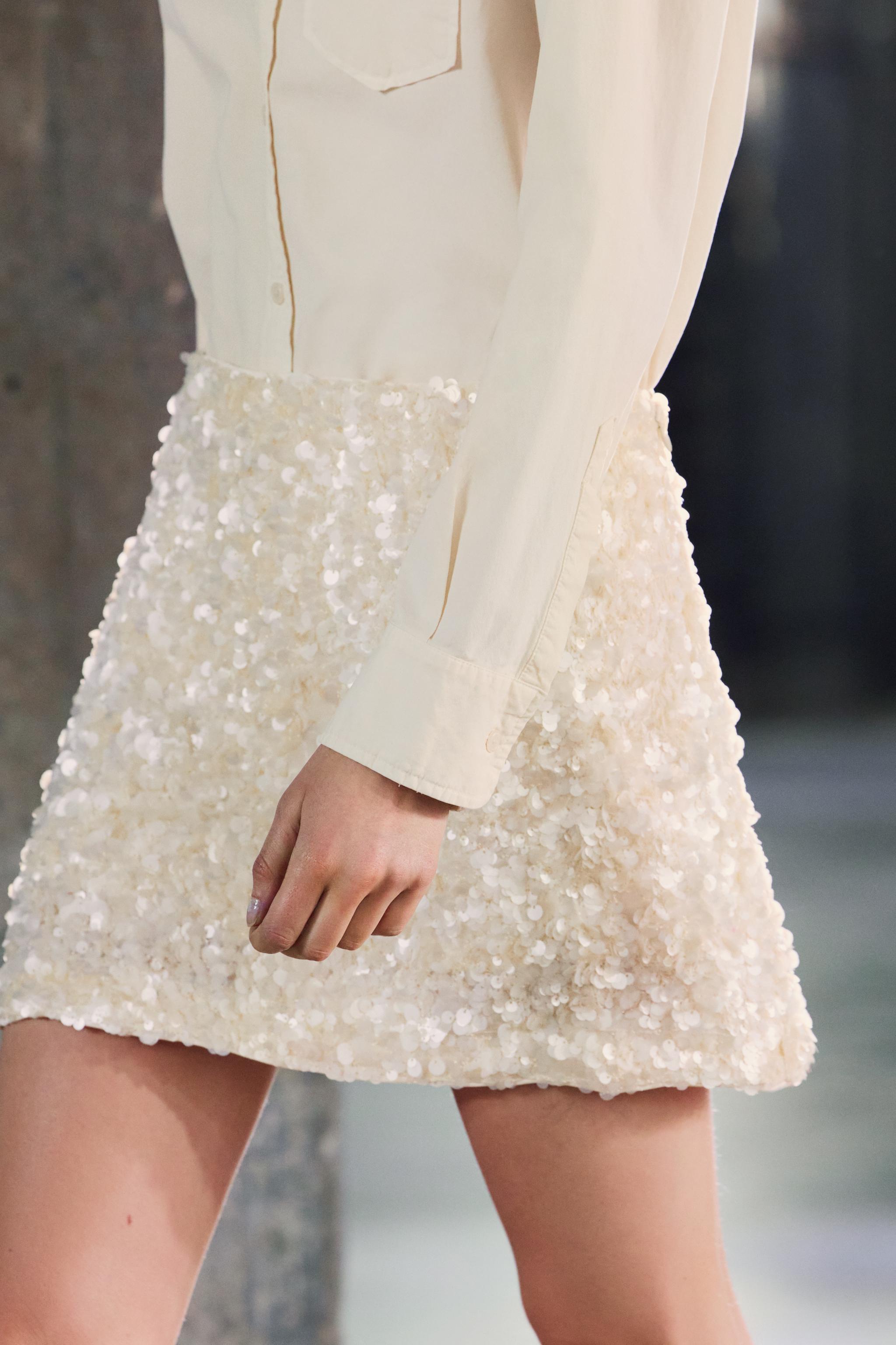 SEQUINED MINI SKIRT - Ecru | ZARA United States