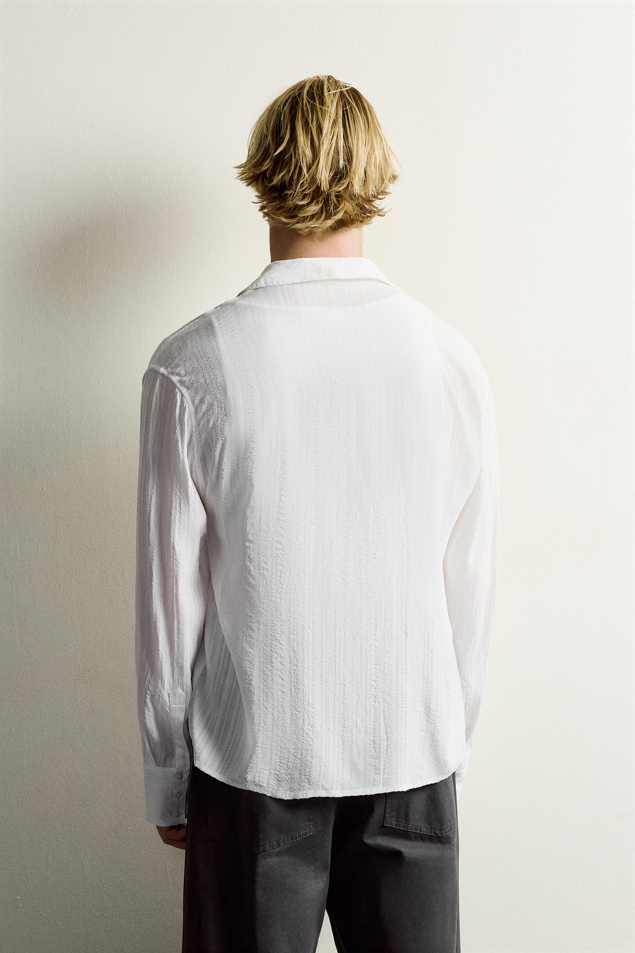 CHEMISE FLUIDE 100% VISCOSE RAYURES