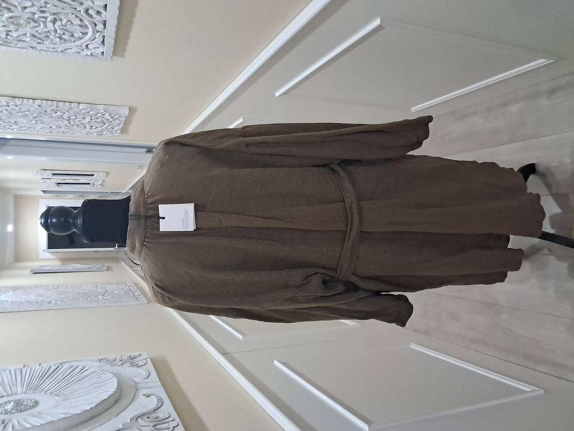 100% LINEN LONG OVERSHIRT ZW COLLECTION - Image 2