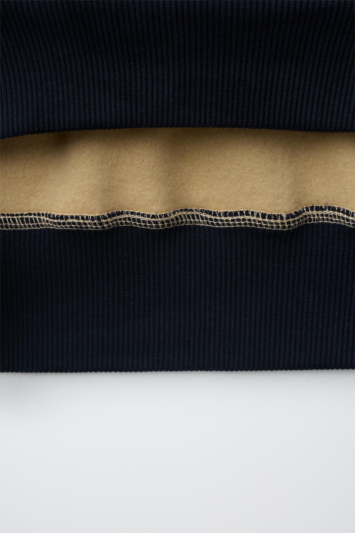 Детский свитшот Zara Striped Number Patch, цвет: Синий — фото 5