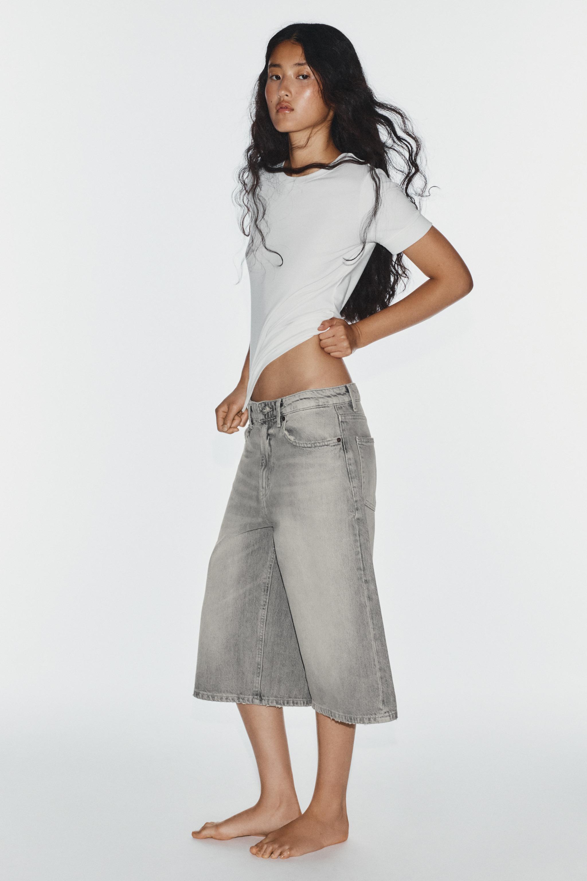 TRF BAGGY DENIM JORTS - thumbnail 3