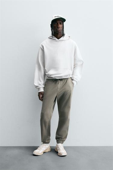 PANTALÓN CINTURA JOGGER SLIM FIT - Khaki claro de Zara