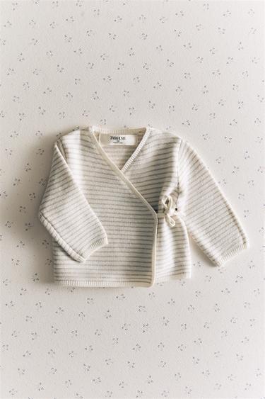 VESTE ENFANT COTON ET SOIE - Beige clair de Zara - Image 5