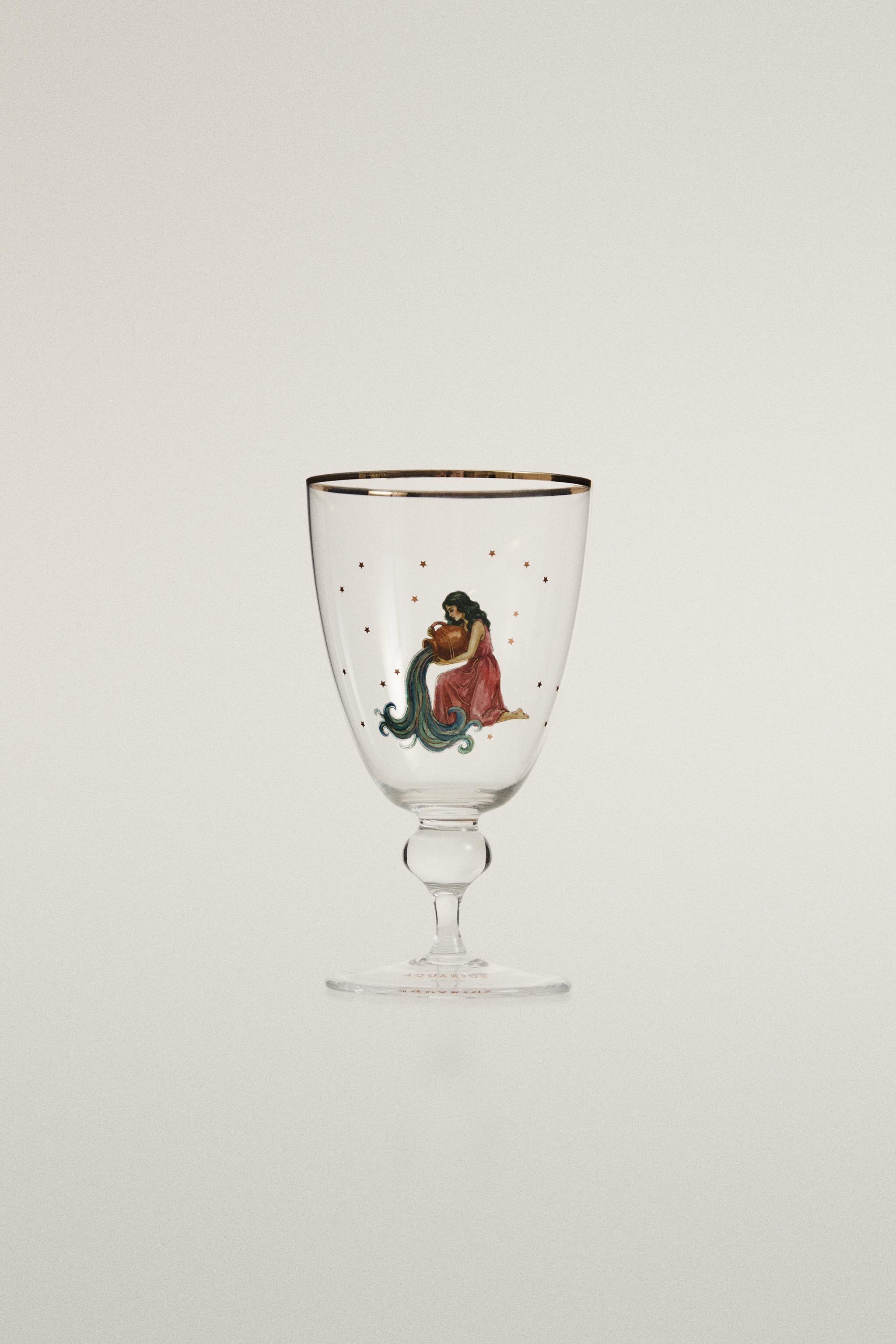 AQUARIUS ZODIAC GLASS | MARISA BERENSON