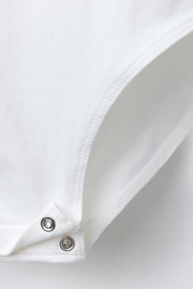 POLYAMIDE BODYSUIT - White by Zara - Image 3