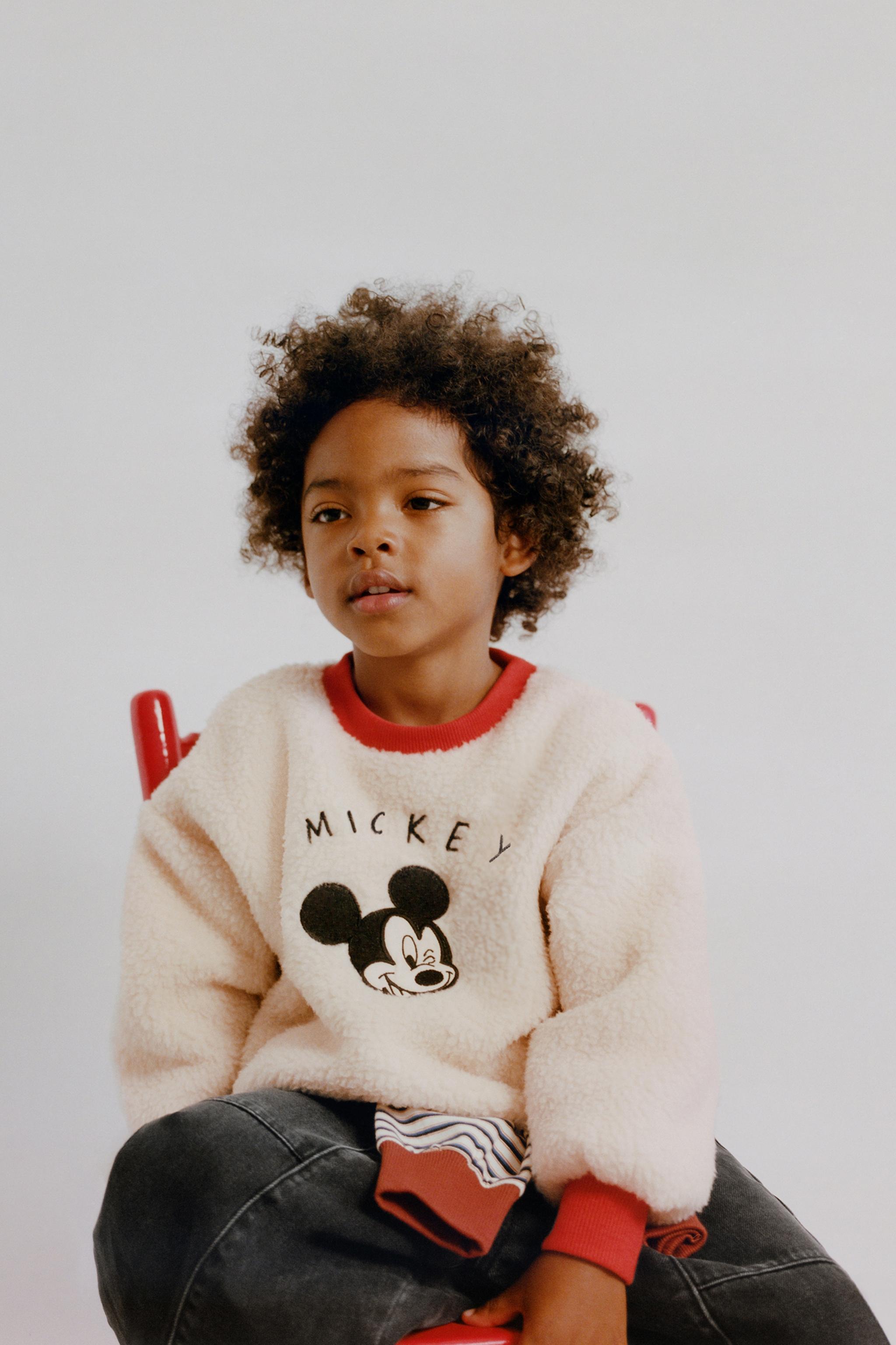 ZARA ザラ 上下セット ミッキートレーナー + ハーパン 110 4-5Y 人気キャラクター Disney | ZARA