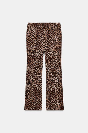 Zara ANIMAL PRINT PANTS - Leopard