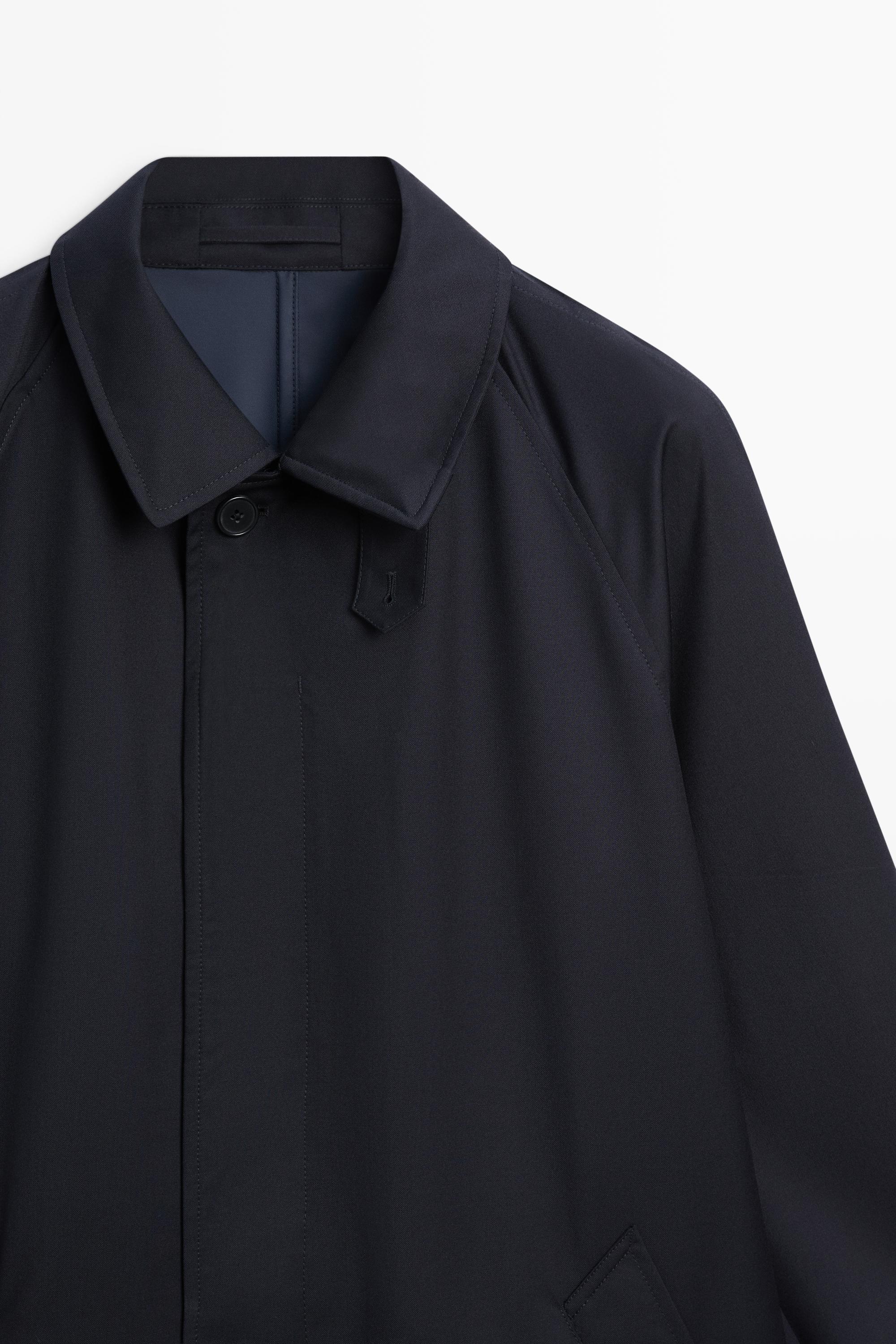100% wool trench coat