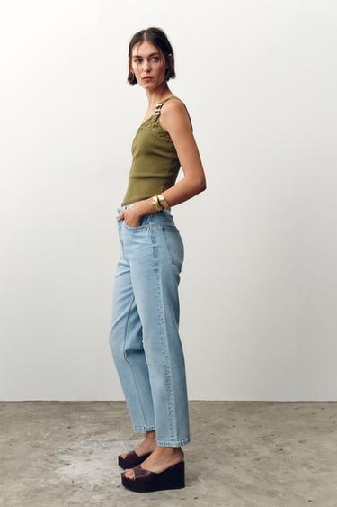 Z.01 MOM FIT COMFORT HIGH-WAIST JEANS - Light blue by Zara - Image 2