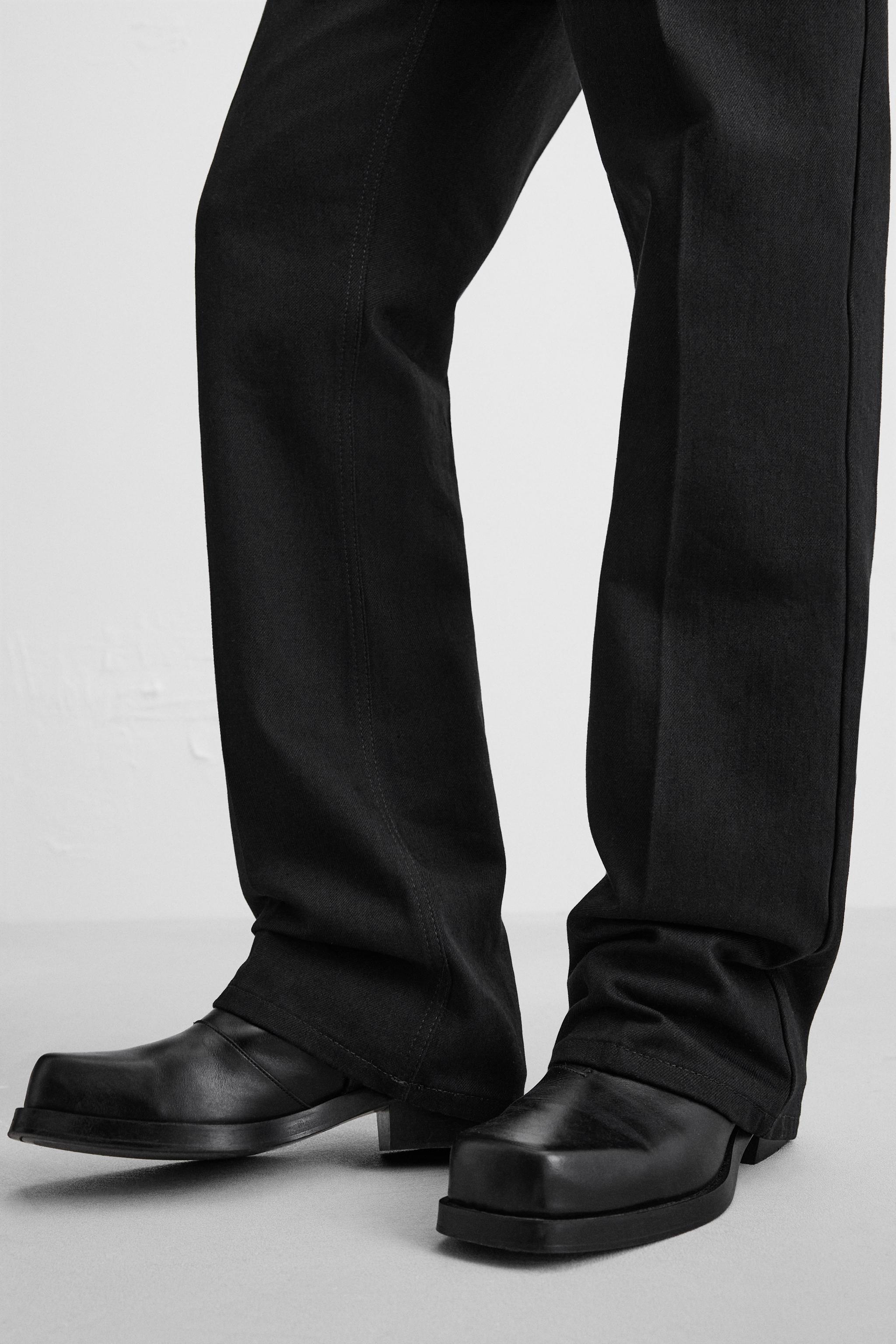 STRAIGHT BOOTCUT FIT JEANS - Black | ZARA United States