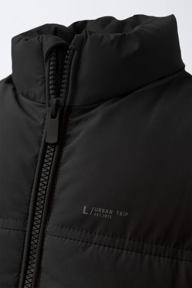 WATER-REPELLENT PUFFER GILET - Black by Zara
