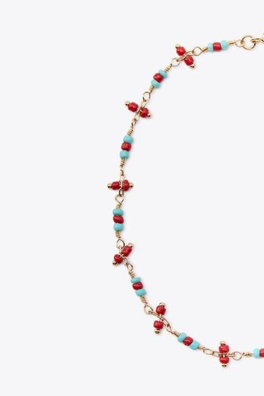 3-PACK OF BEADED ANKLETS - Golden by Zara - Image 2