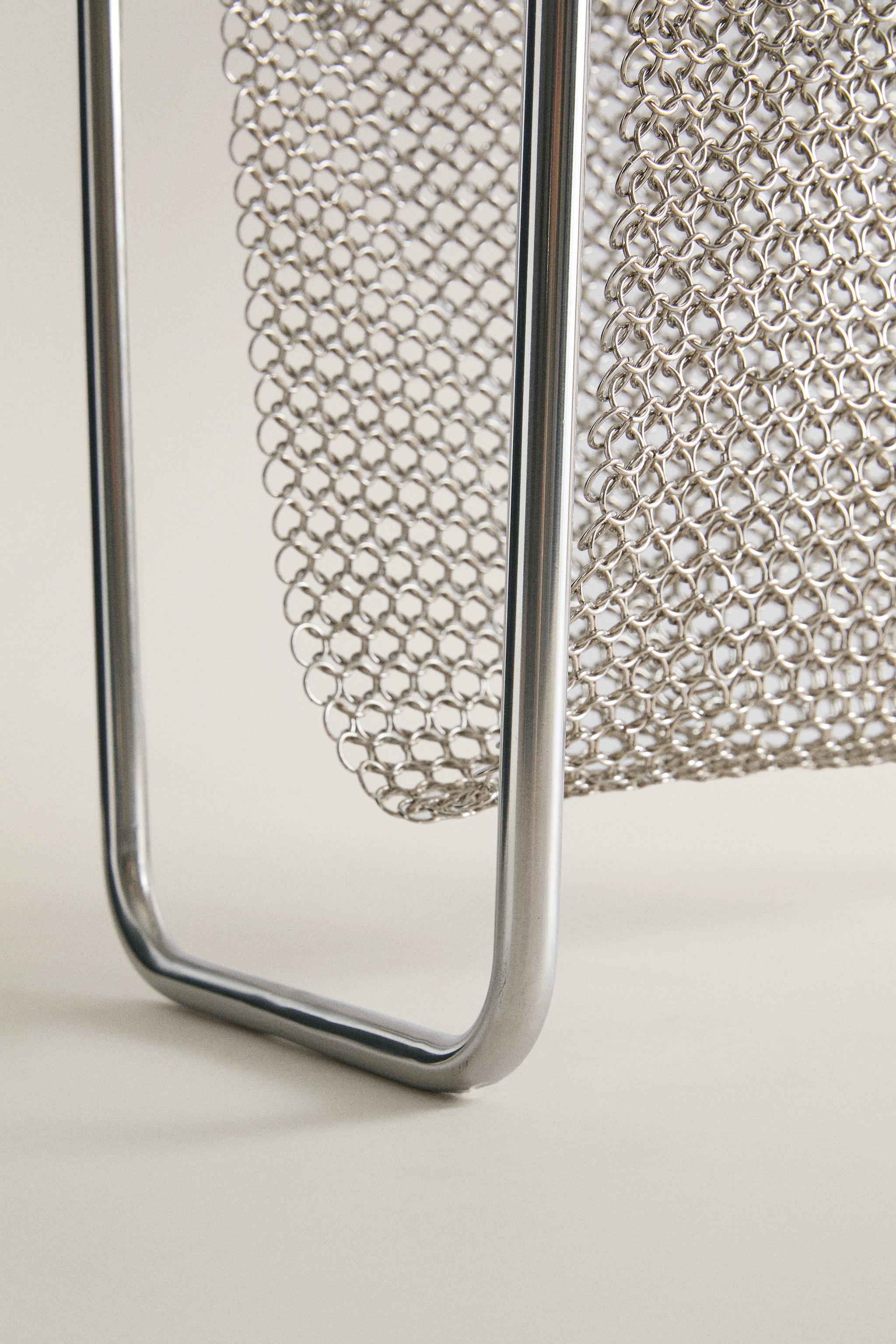 METAL MESH MAGAZINE RACK - Silver | ZARA United States