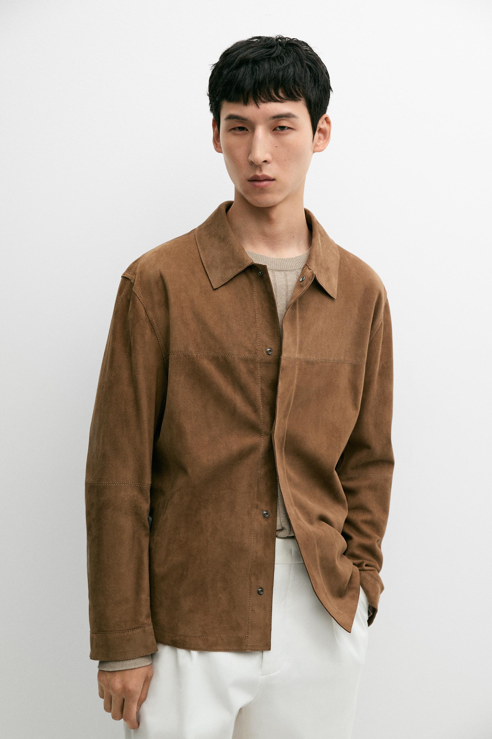 Lightweight suede leather overshirt — 734