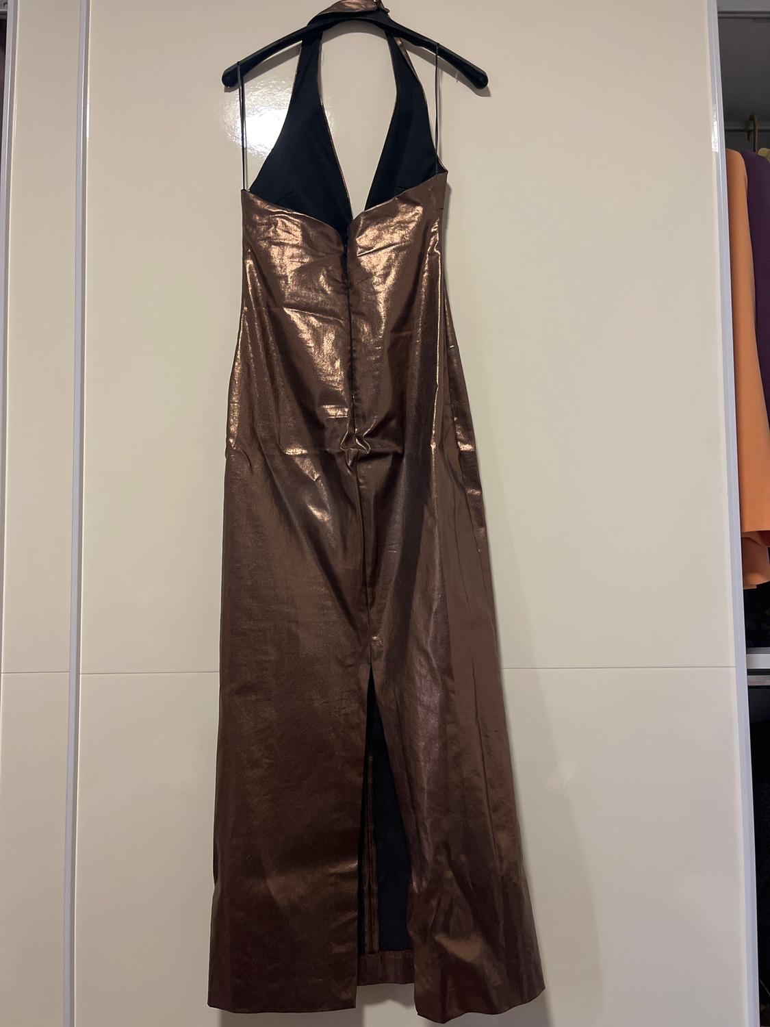METALLIC HALTER DRESS - Image 3