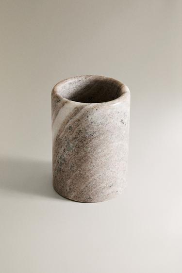 MARBLE KITCHEN UTENSIL JAR - Greyish by Zara - Image 1