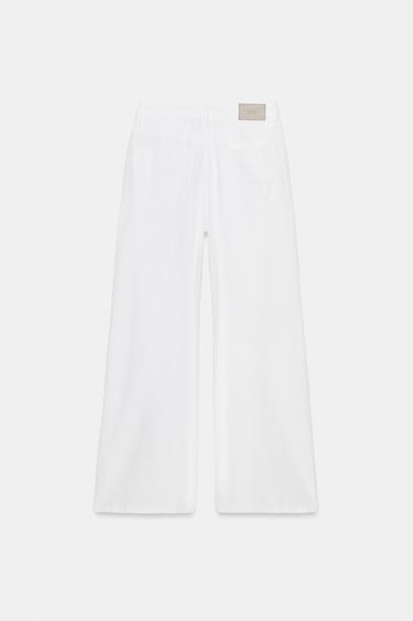 Z1975 LOOSE WIDE-LEG MID-WAIST JEANS - White by Zara - Image 6