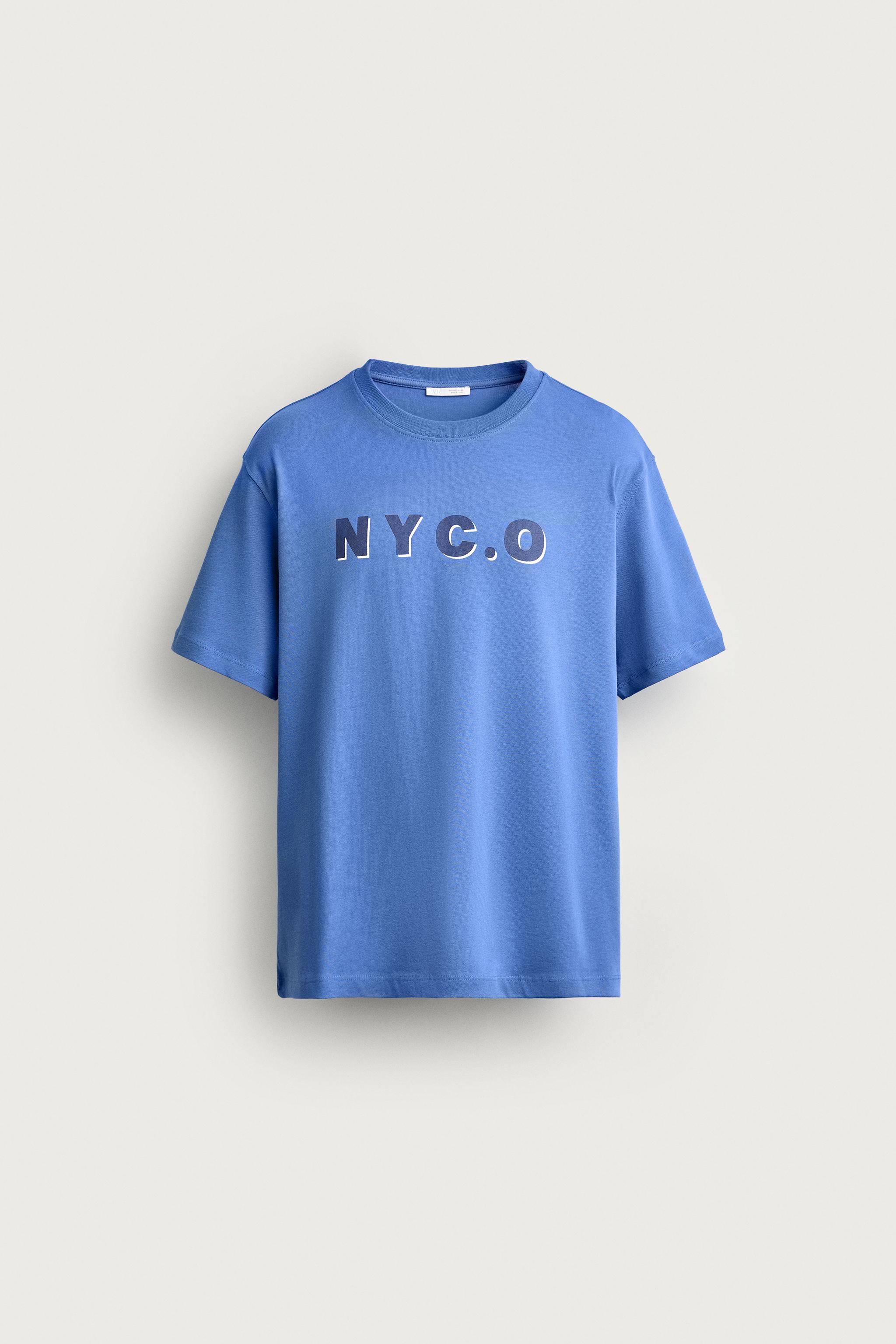 Мужские футболки Zara RELAXED FIT PRINTED T-SHIRT — фото 6