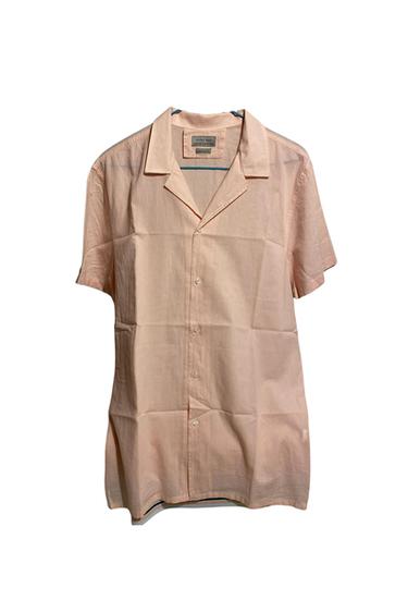 CAMISA CUELLO BOWLING ROSA ZARA MAN