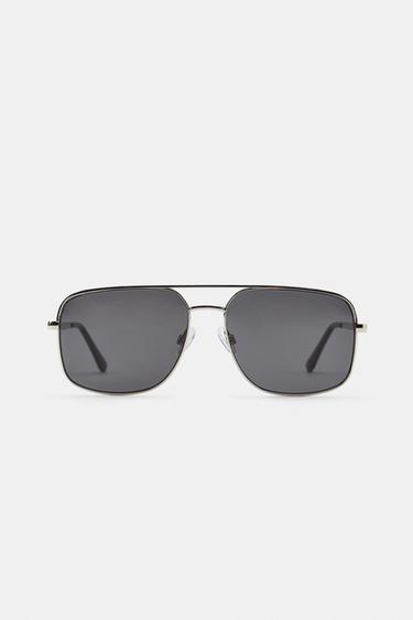 SQUARE METAL SUNGLASSES - Silver by Zara
