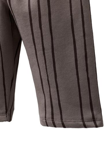 STRIPED TROUSERS WITH LABEL APPLIQUÉ - mink brown by Zara