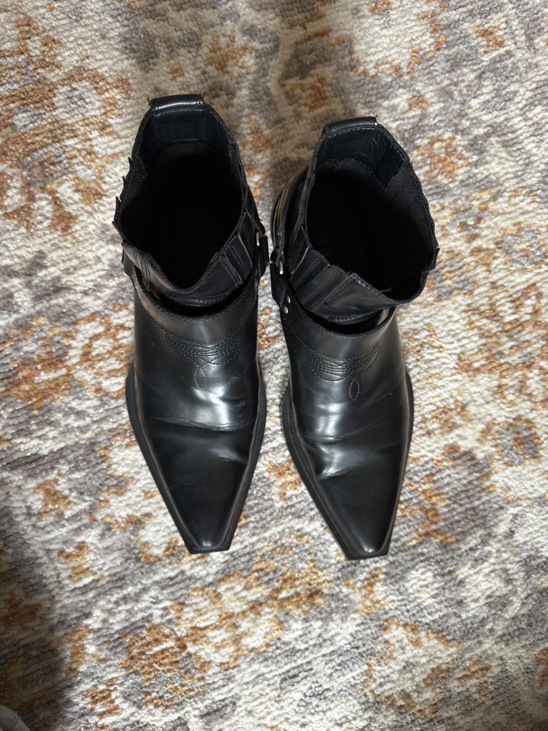 BLACK BOOTS COWBOY LEATHER - Image 2