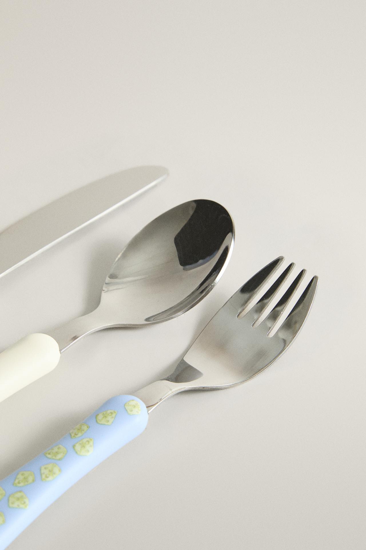 KIDS CERAMIC MR. PÉREZ FLATWARE SET — Multicolored