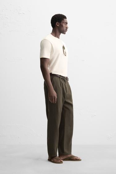 CONTRAST PRINT T-SHIRT - Oyster-white by Zara - Image 3