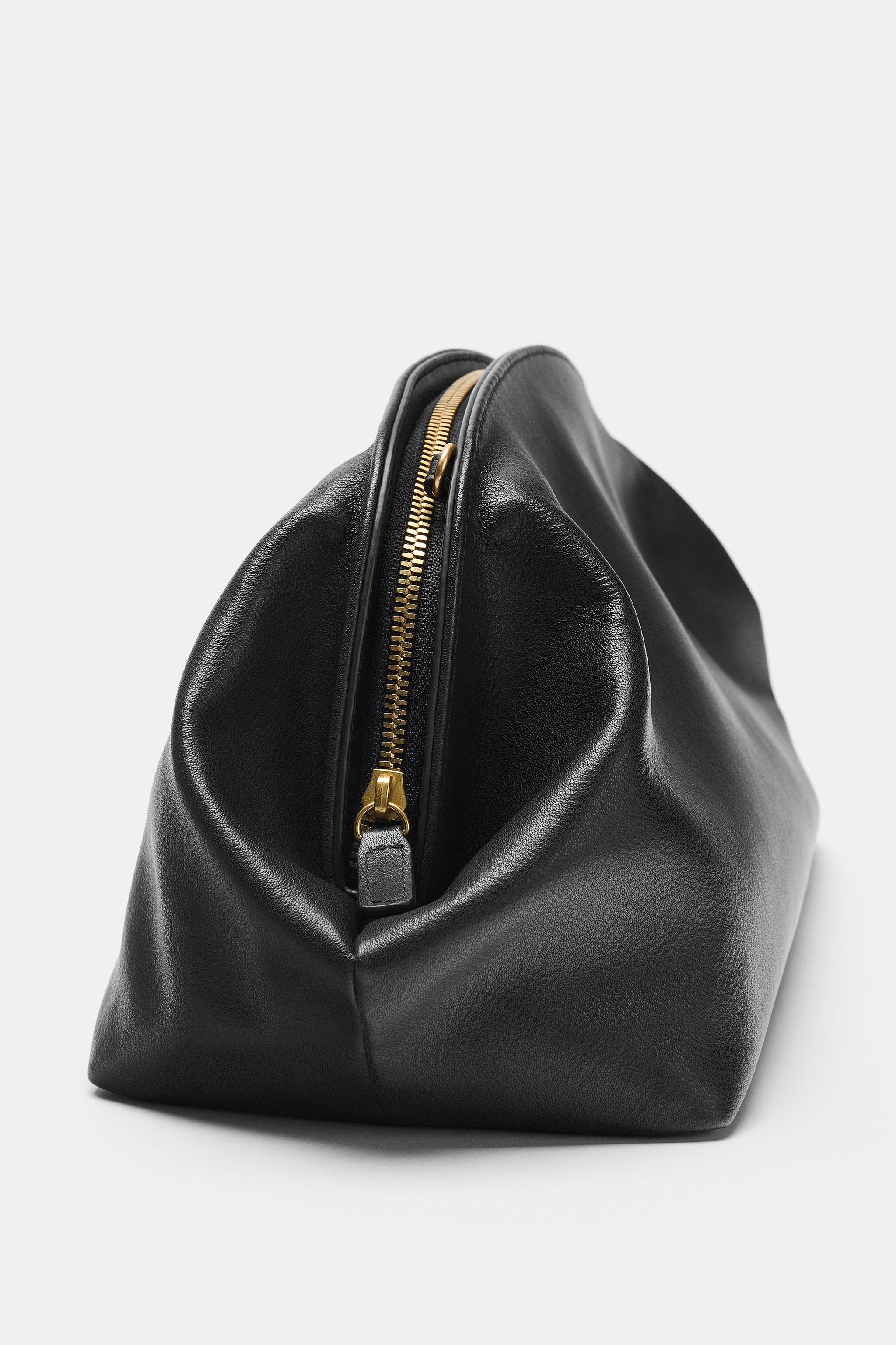 Zara LEATHER CLUTCH BAG — фото 5