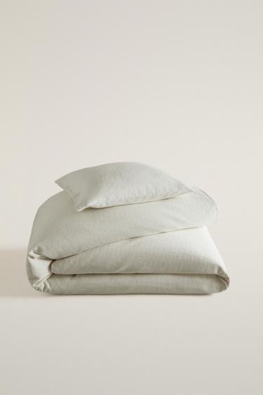 JACQUARD COTTON BEDSPREAD — Oyster-white 1