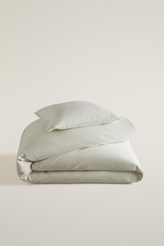 JACQUARD COTTON BEDSPREAD - أبيض مكسور الخاص بـ Zara - صورة 0
