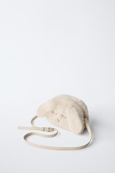 SAC BANDOULIÈRE LAPIN EN FAUSSE FOURRURE - Blanc écru de Zara - Image 1