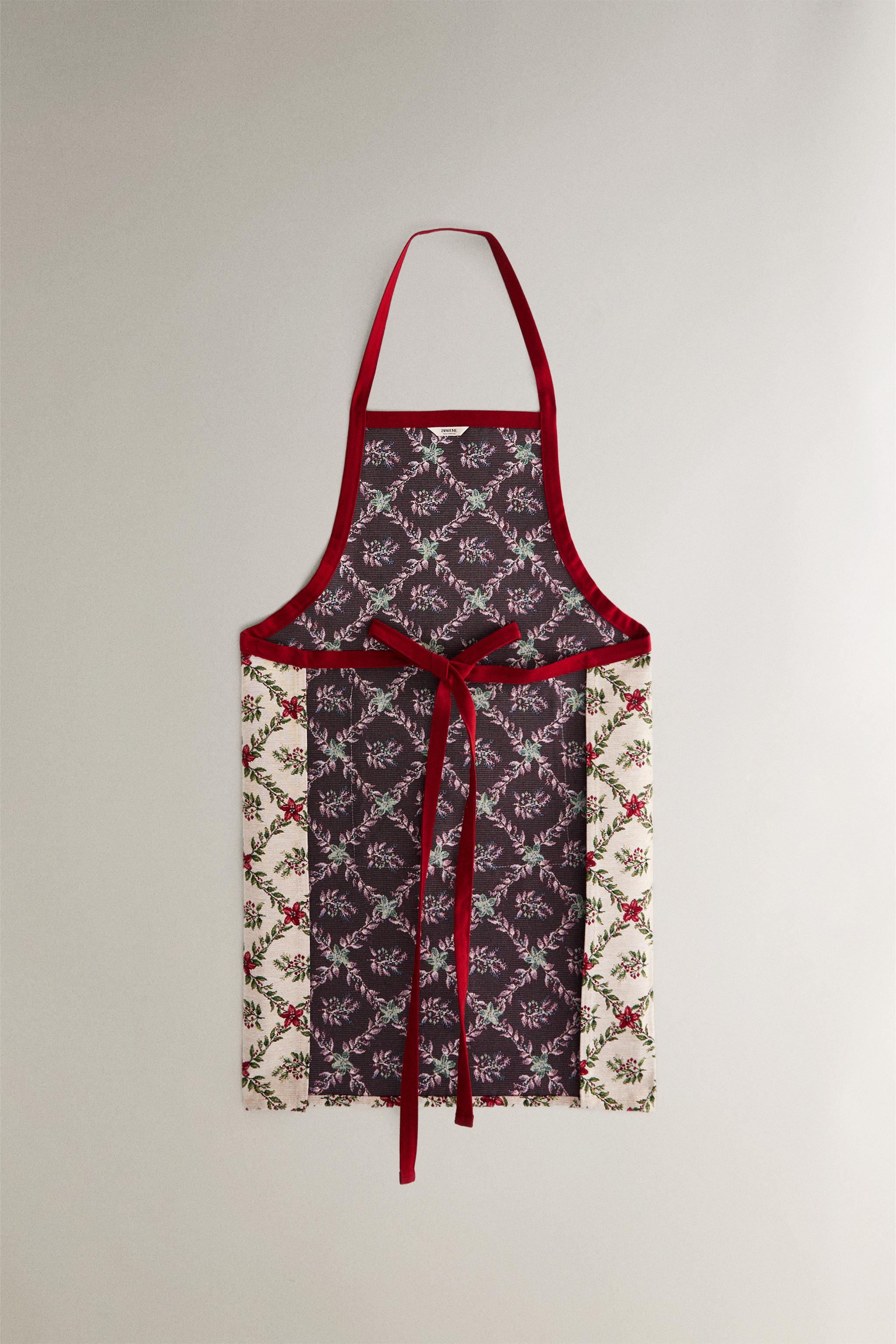 CHRISTMAS FLORAL APRON