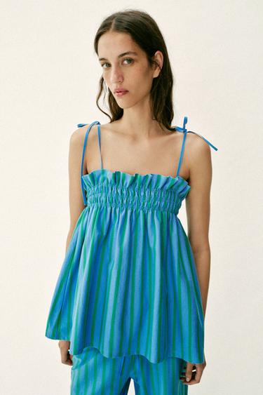 Zara STRIPED CAMISOLE - striped