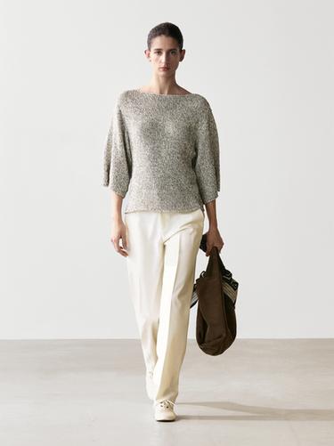 Jersey punto capa 100% algodón - Gris claro de Zara - Imagen 0