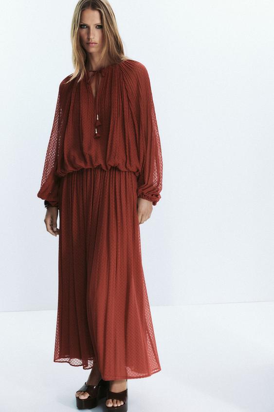 BELTED PLEATED MIDI SKIRT